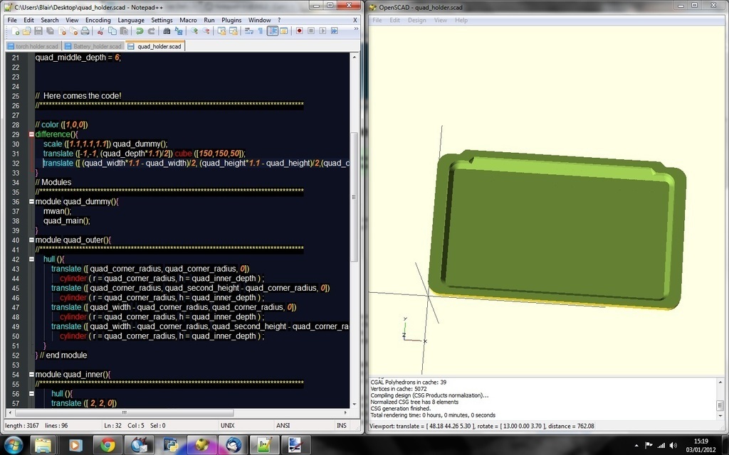 OpenSCAD/Notepad++ Language File (including useage guide)