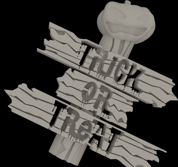 Trick or Treat Halloween Flat Back Sign
