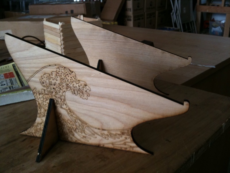 Laptop Stand with Hokusai Wave