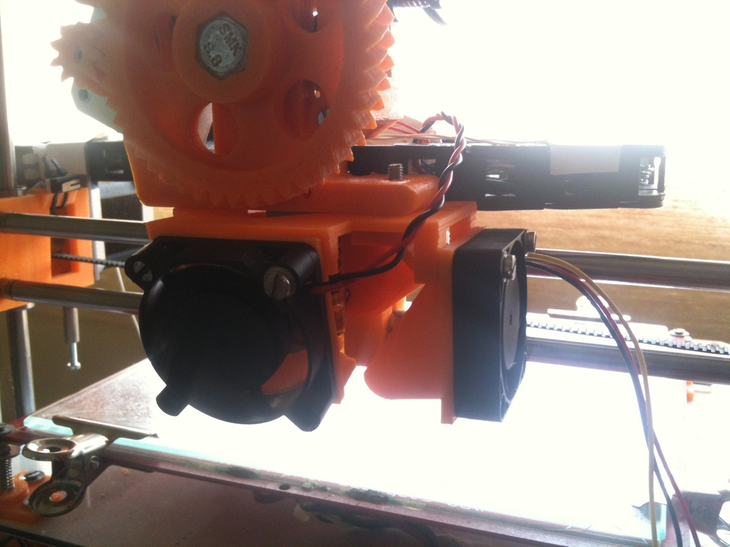 Double fan bracket  (Printrbot V2 compatible)