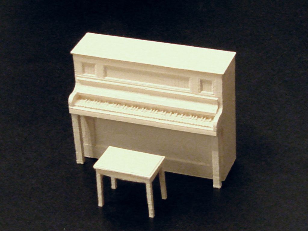 Upright Piano and Stool