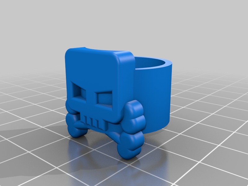 Skull And Crossbones Ring - Scalable and Editable