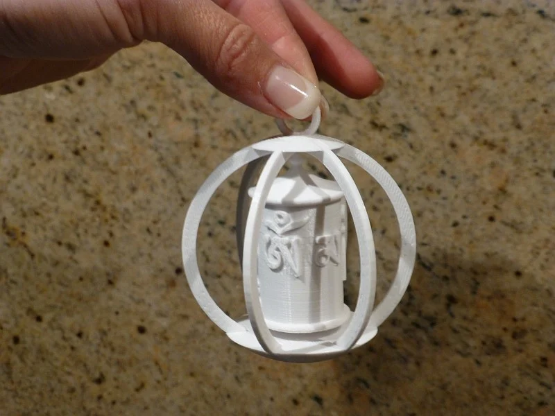 Tibetan prayer wheel Christmas ball ornament