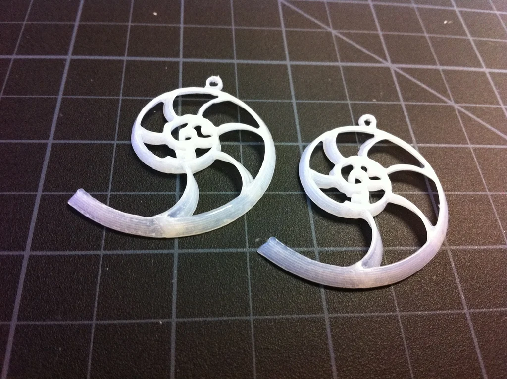 p Earring #2 Nautilus Section