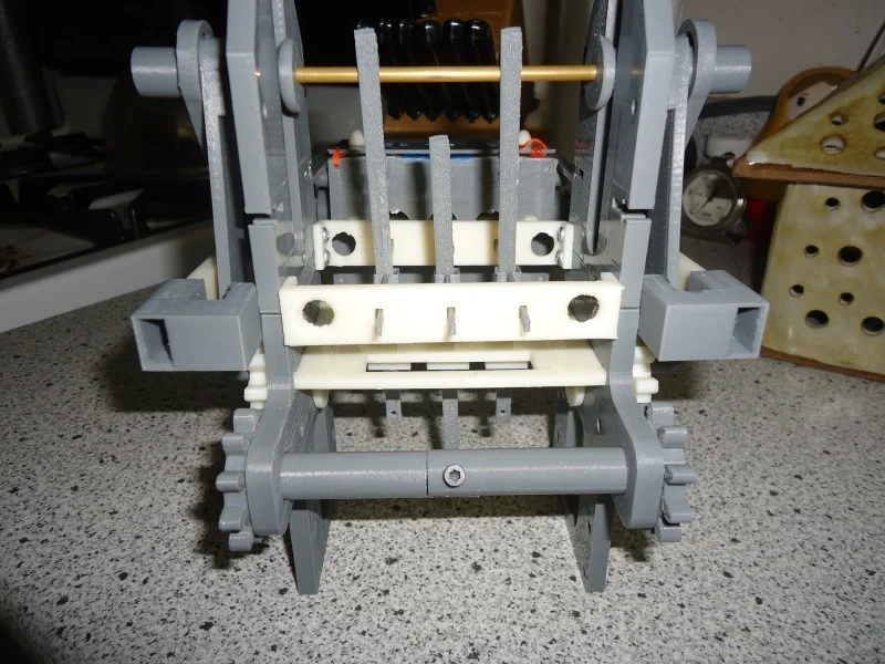 3-bit Mechanical Punch Card Reader