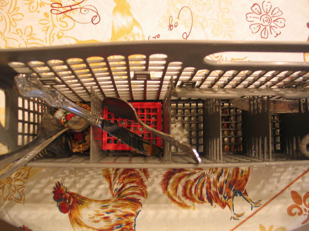 Dishwasher silverware rack repair