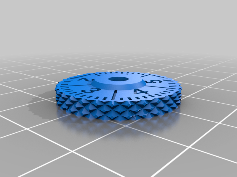 Thumbwheel M3 with scale 0.01 mm with grip (Nut on bottom)