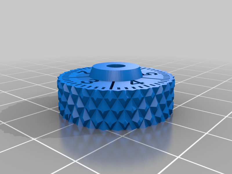 Extended Thumbwheel M3 with scale 0.01 mm