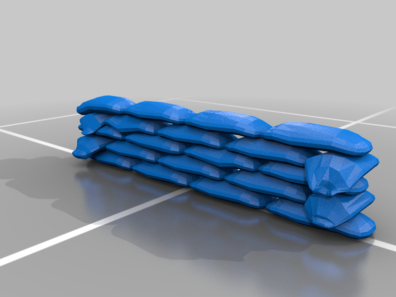Miniature Sandbag Wall