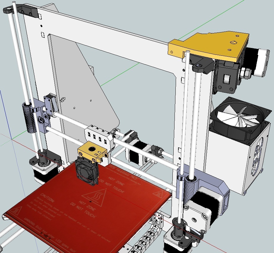 prusa i3 Extruder-hotend-support
