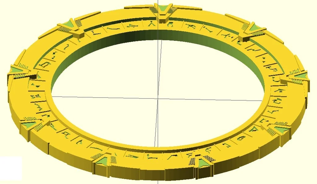 SG-1 Stargate with symbols