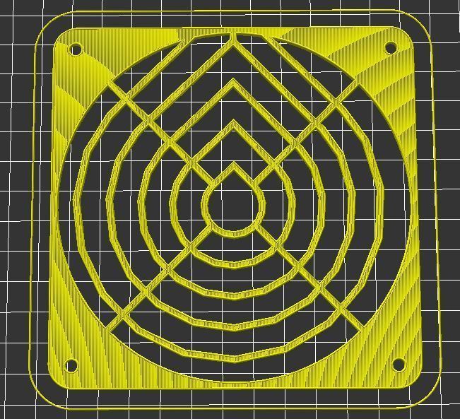 120mm Fan grill - RepRap style