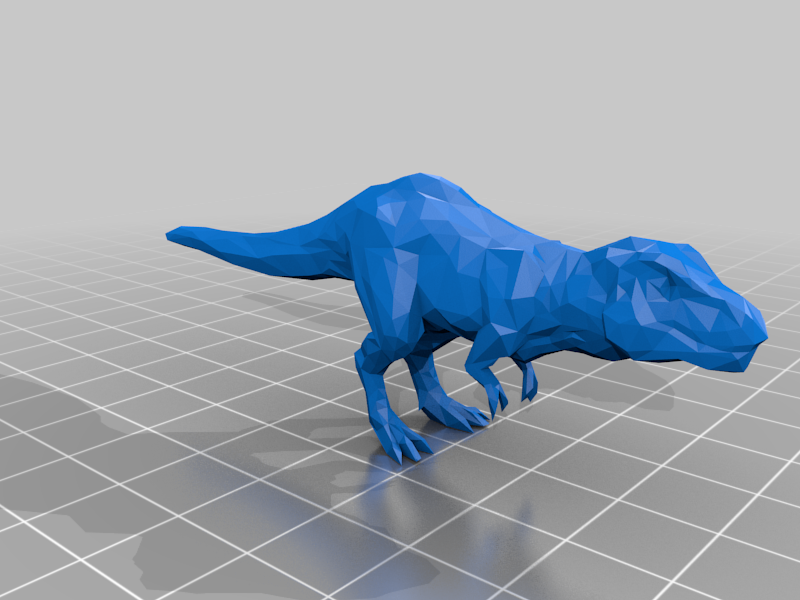 low poly tyrannosaurus