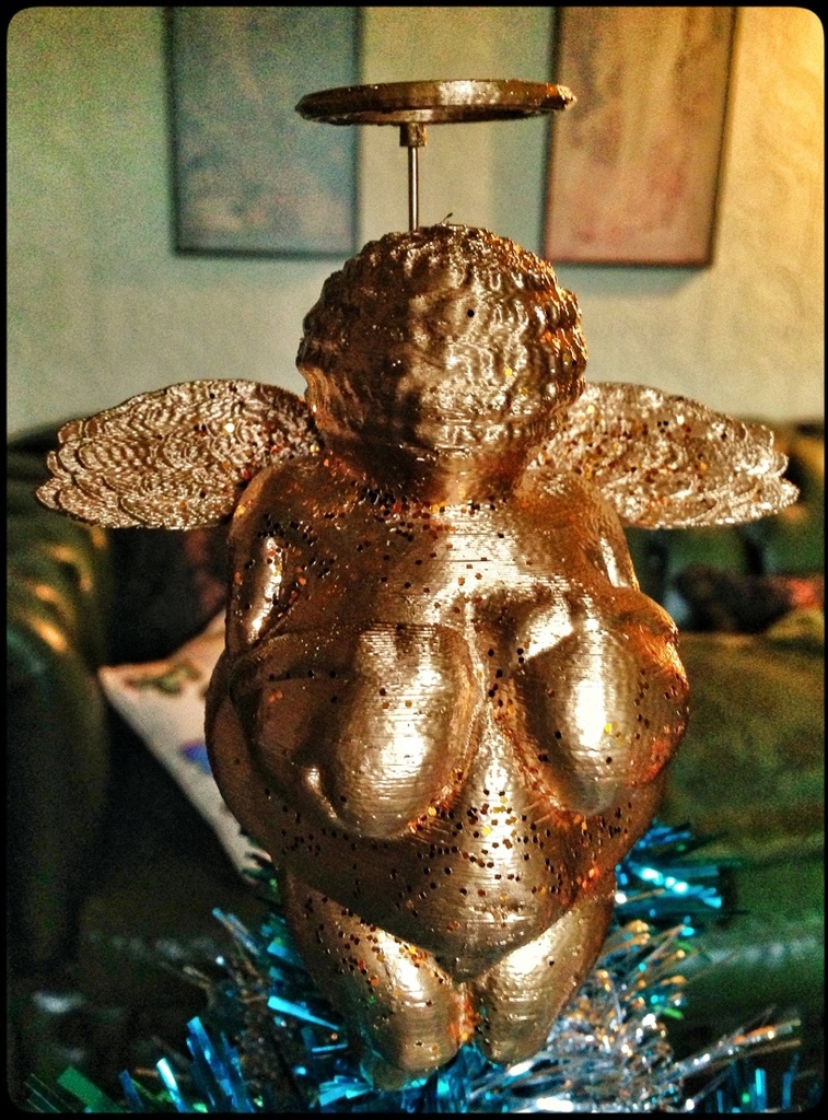 Winged 'Venus of Willendorf' Xmas Treetopper