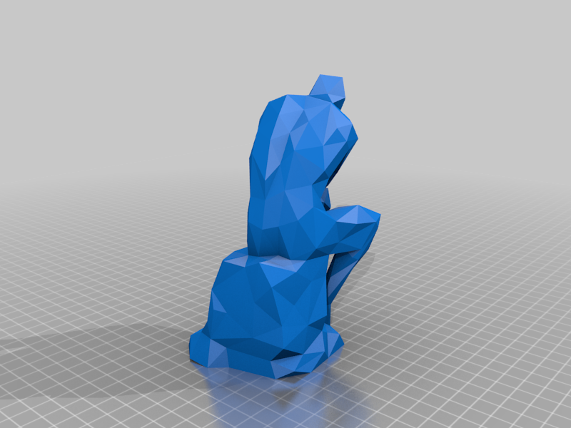 500 poly Thinker Rodin
