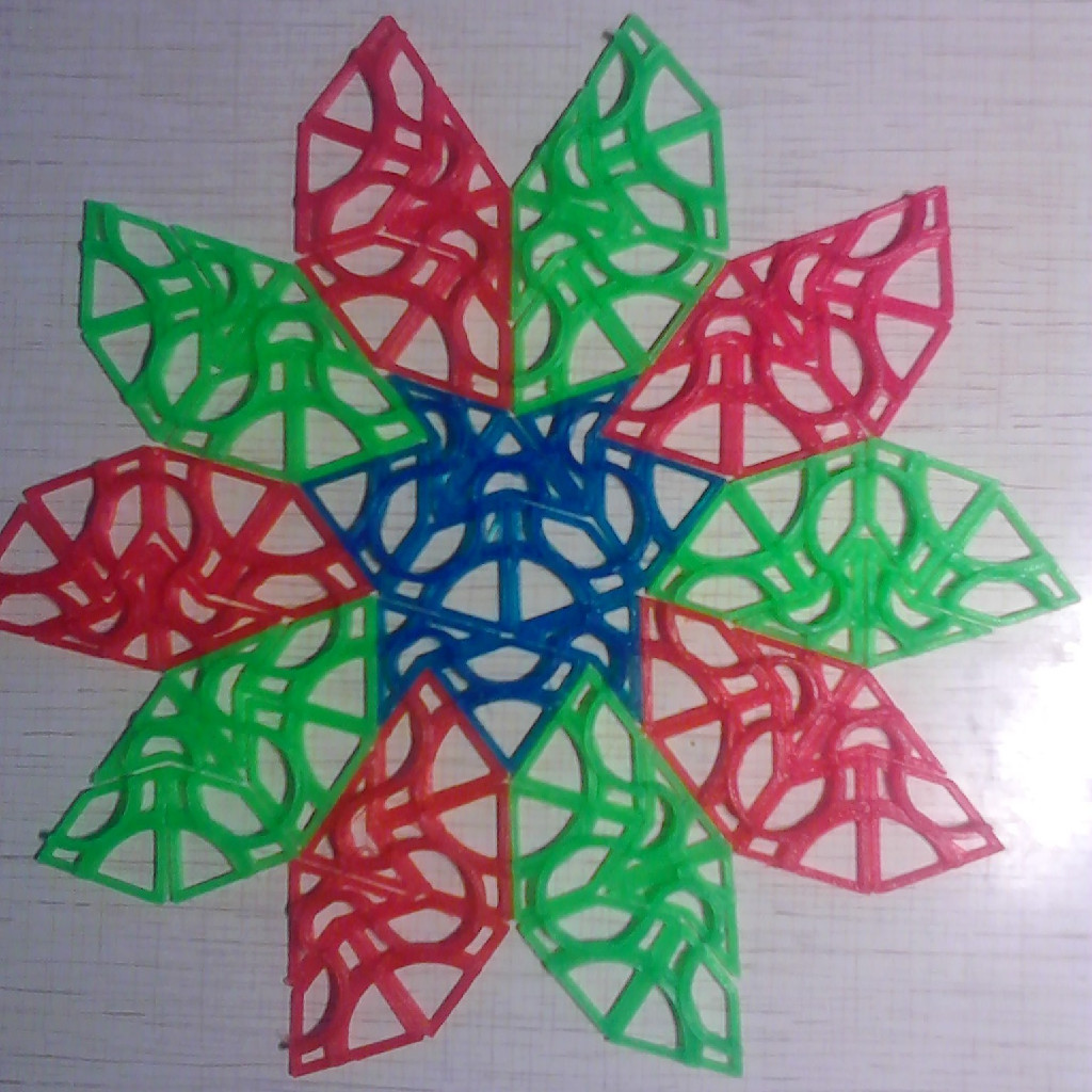 Penrose tiles: kite, dart, sun, star, big kite