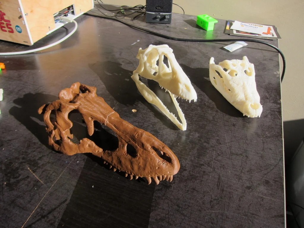 Tarbosaurus skull, sliced for printing