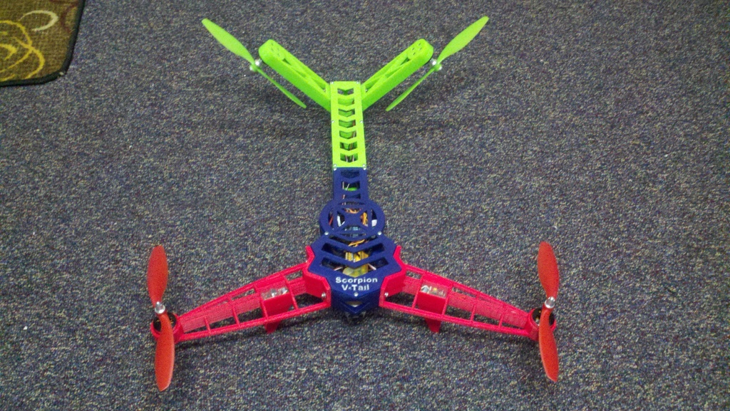 Sorpion V-Tail Quadcopter new lighter parts.