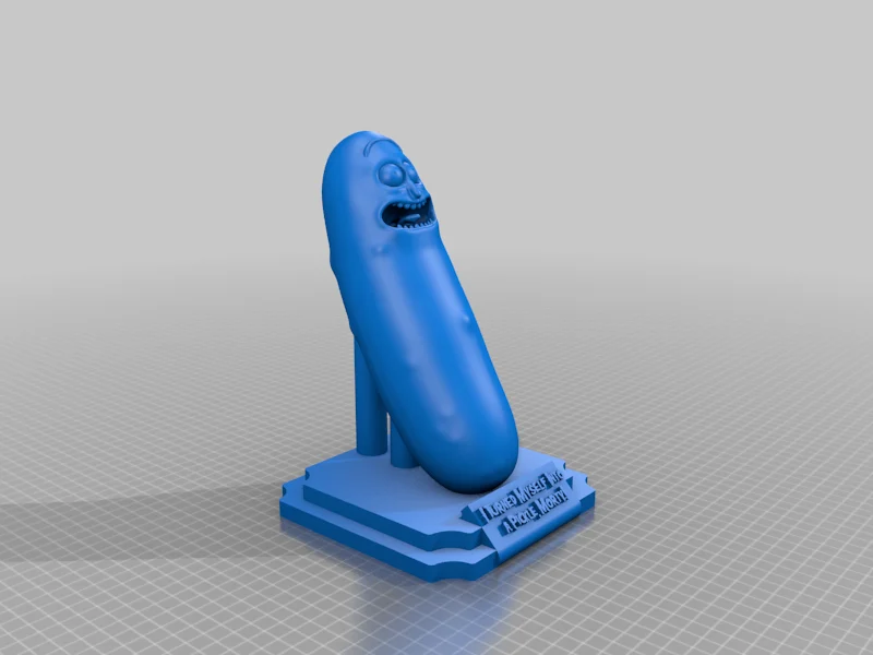 Pickle Rick on Podium with Text