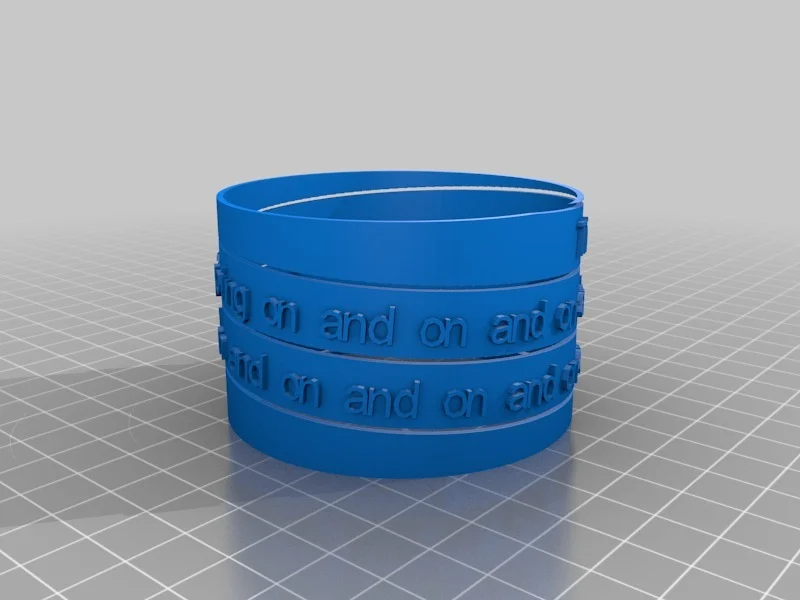 Spiral poem bracelet