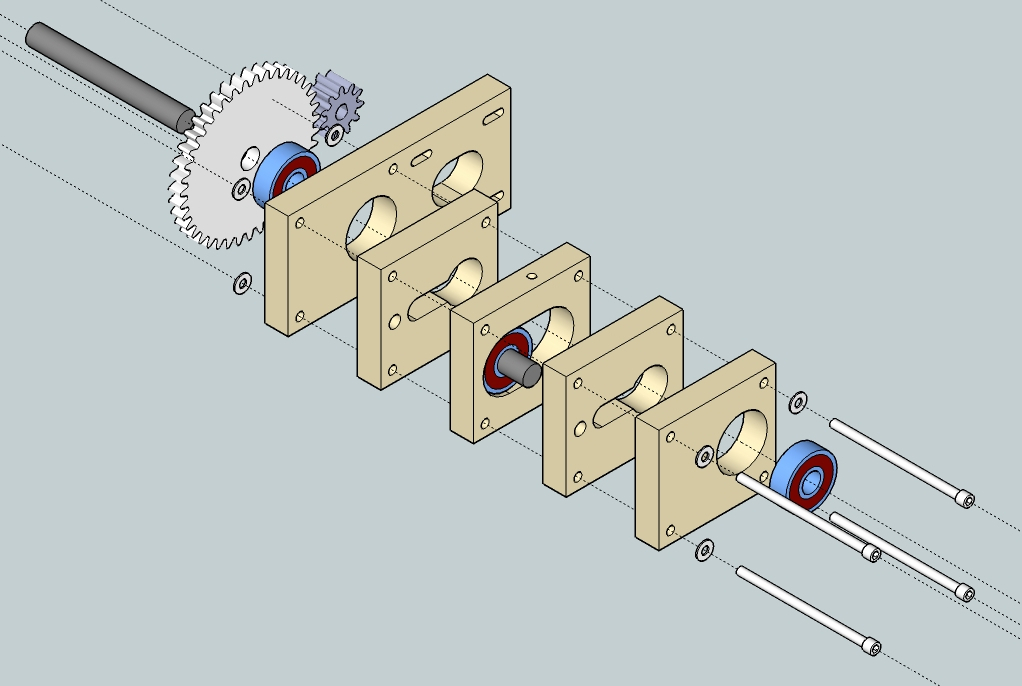 YAWGE - A layered Wade's geared extruder remix