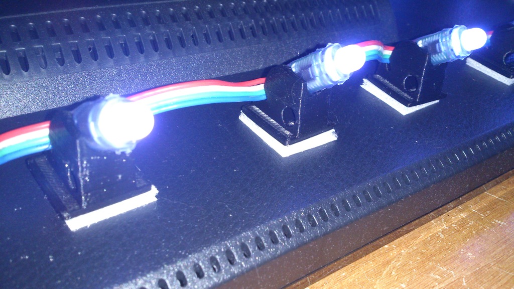 45 degree LED mounting bracket for 12mm tricolor LEDs