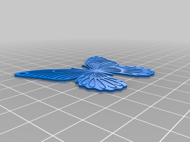 Modified translucent butterfly necklace