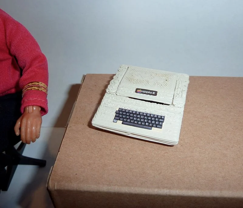 1:9 scale model Apple II+ computer