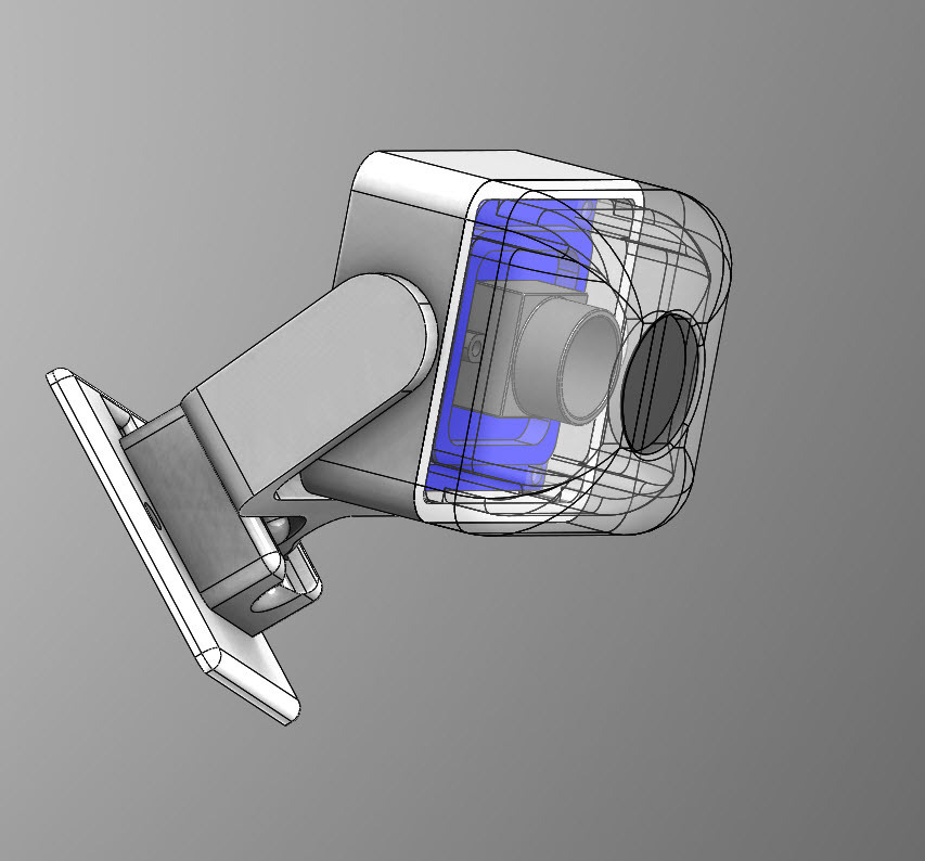 Miniature CCTV camera wall mount