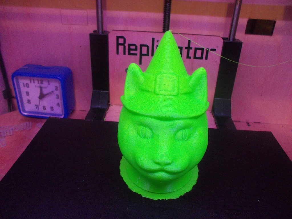 Cat head with a witch hat