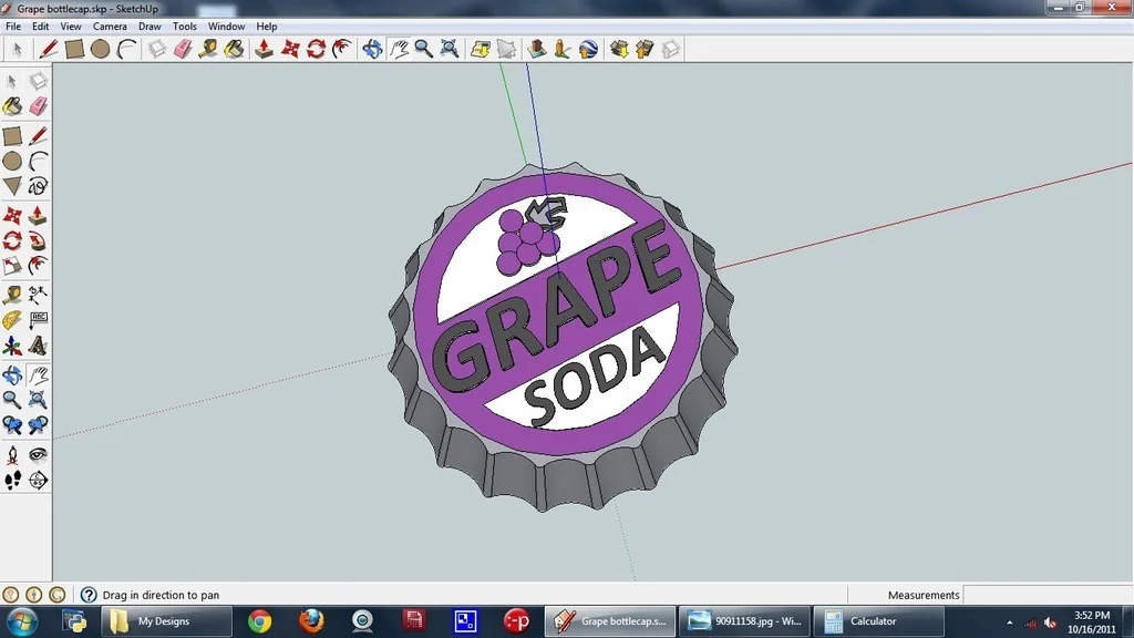 Grape Soda Bottle Cap Prop