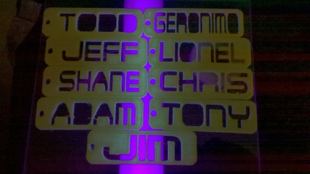 Glow in the Dark ID Tags