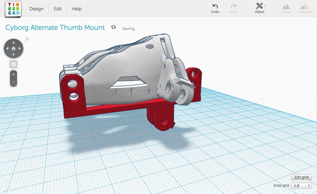 Alternate thumb mount for Cyborg Beast
