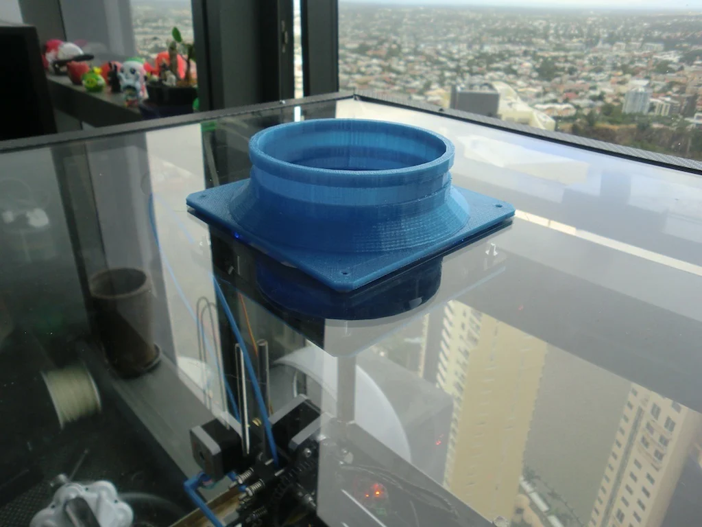 120mm fan exhaust hood to 100mm exhaust piping