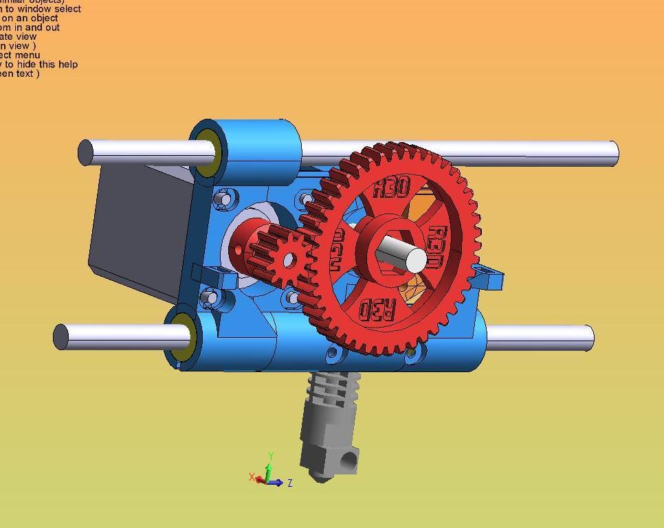 Highly accessible vertXtruder for OB1.4