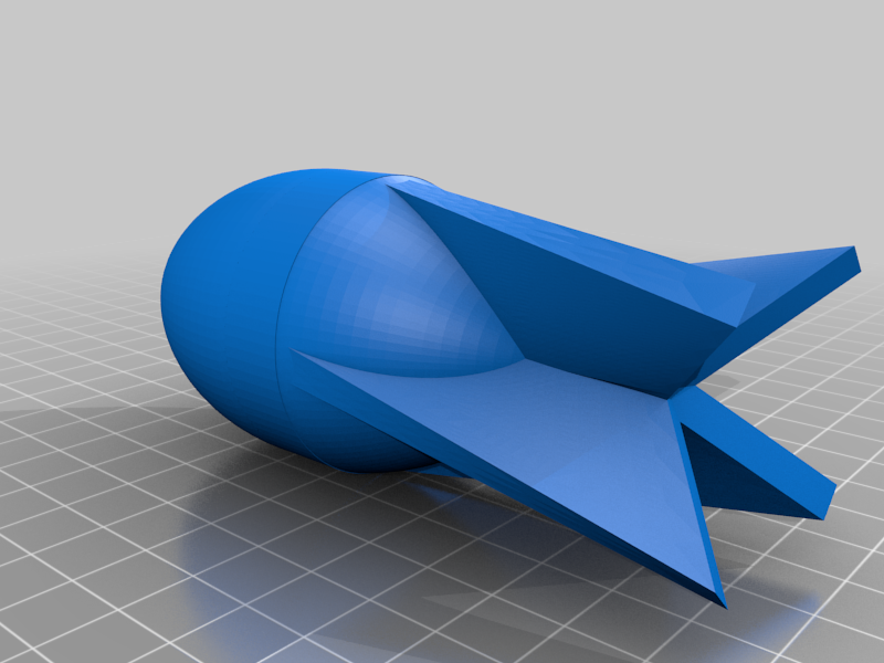 44mm Potato cannon projectile (swirled fins)