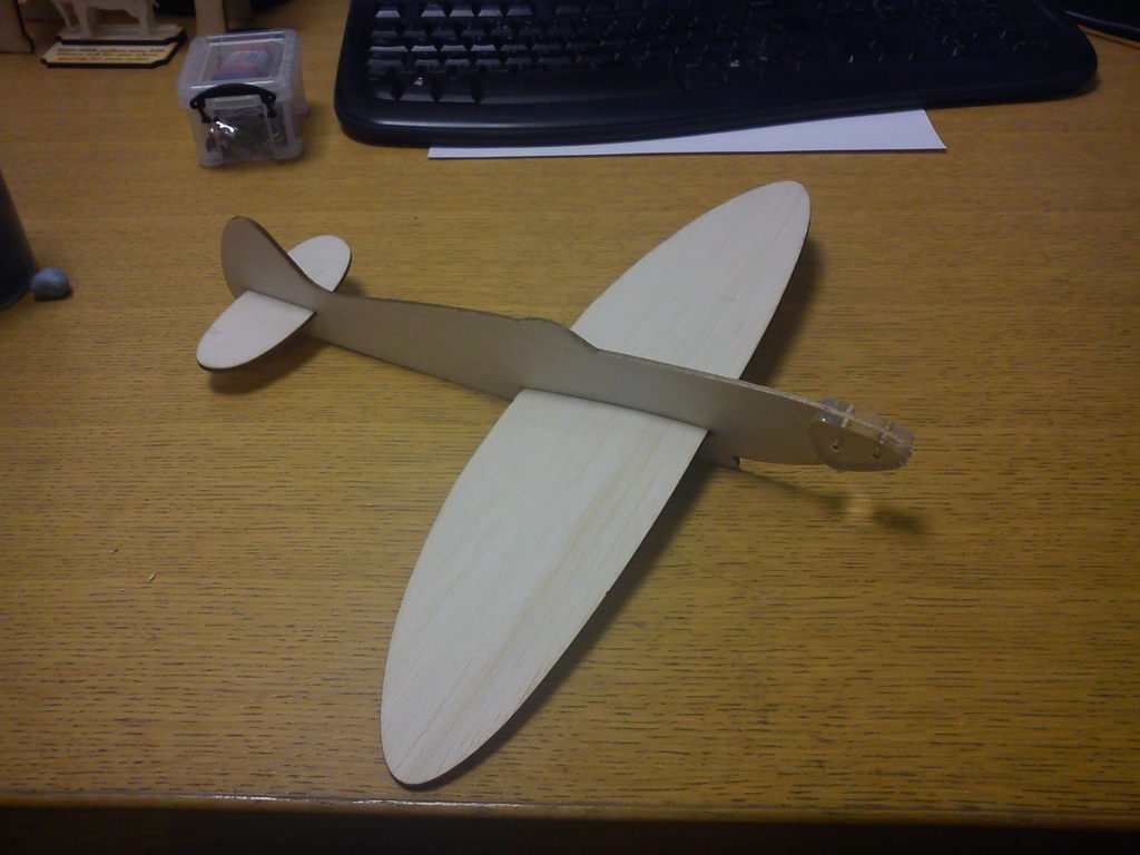 350mm Wingspan Balsa Spitfire Glider
