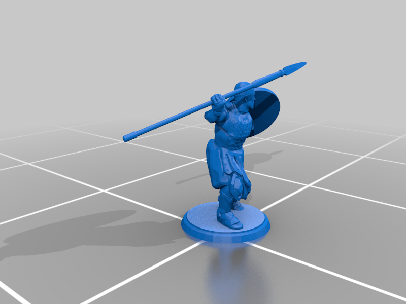 Greek Soldier - Spear Thrower - Spear and Shield