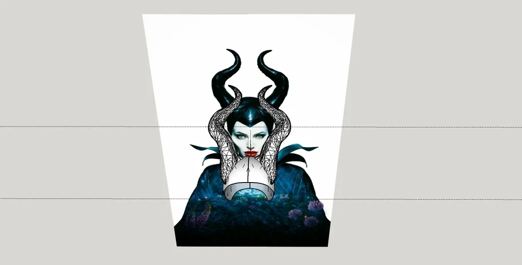 Maleficent Horns with skull cap