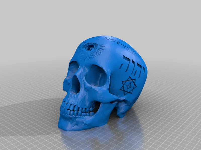 All Seeing Eye Occult Skull