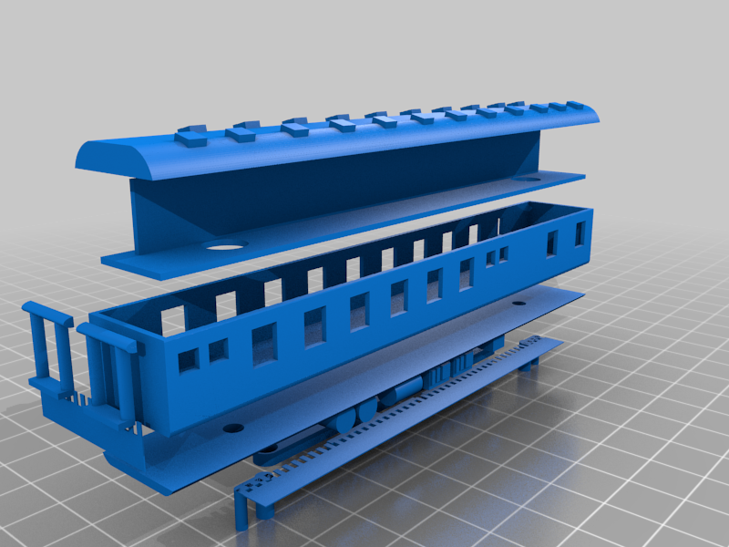 N scale South African Blue Train Personnel Car