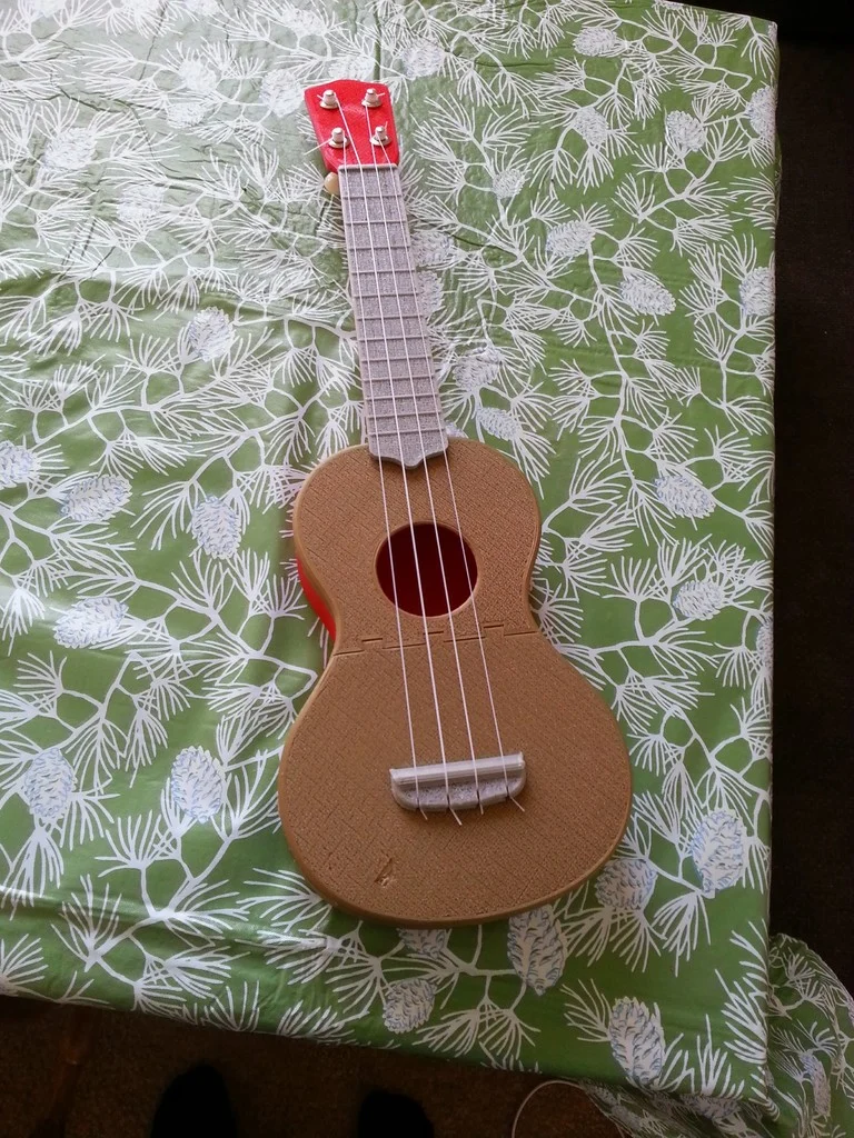 "Jigsaw" Soprano Ukulele that can be printed on a 20cm x 20cm bed.