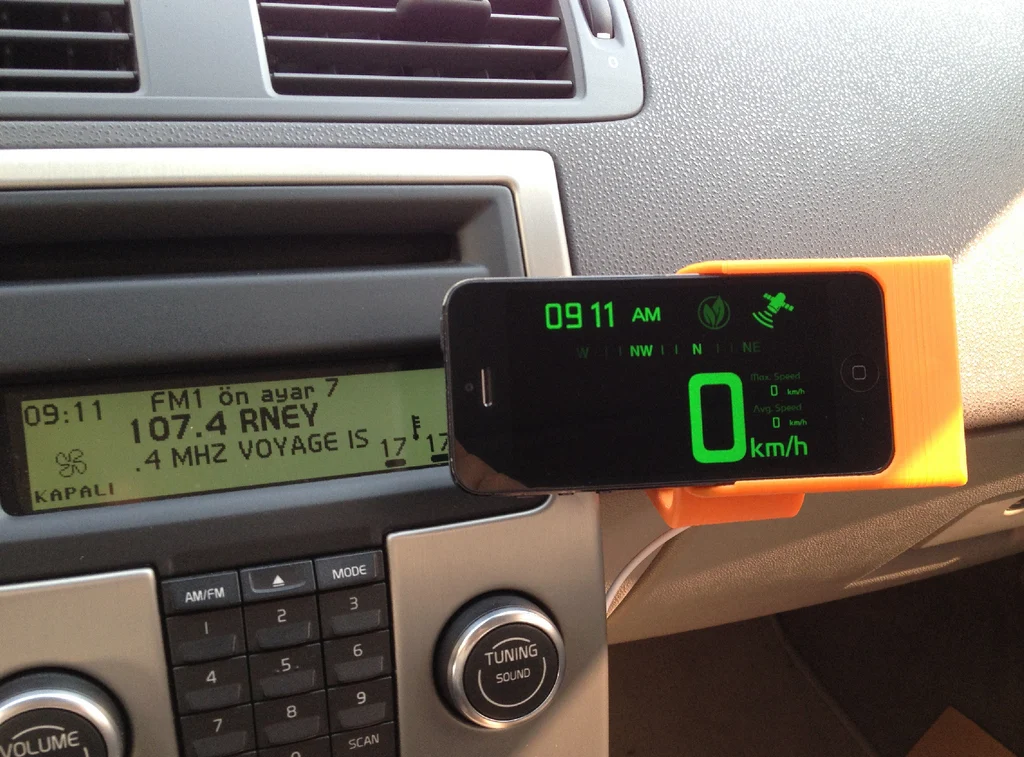 Rotating Car Charger-Holder for iPhone 5 5S with Magnets