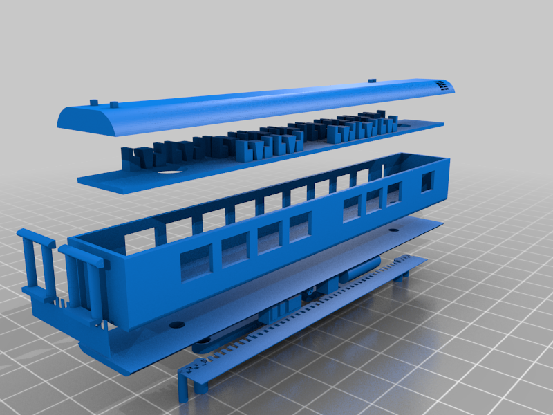 N scale South African Blue Train Dining Car