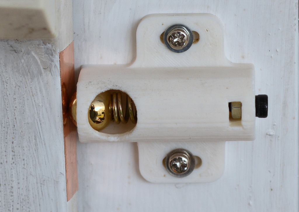 Ball-Spring Latch for Doors or Cabinets