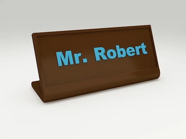 Desk name plate 2