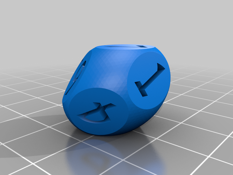 Rounded d8 dice (two versions)