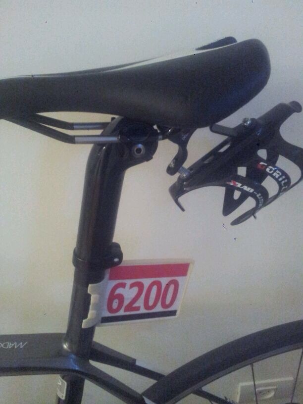 Triathlon number holder for bike