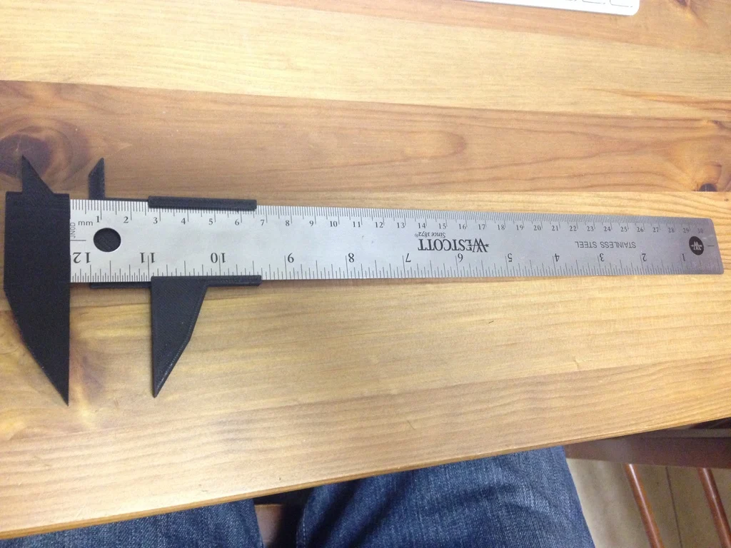 Caliper add-on for Westcott Stainless Steel Ruler