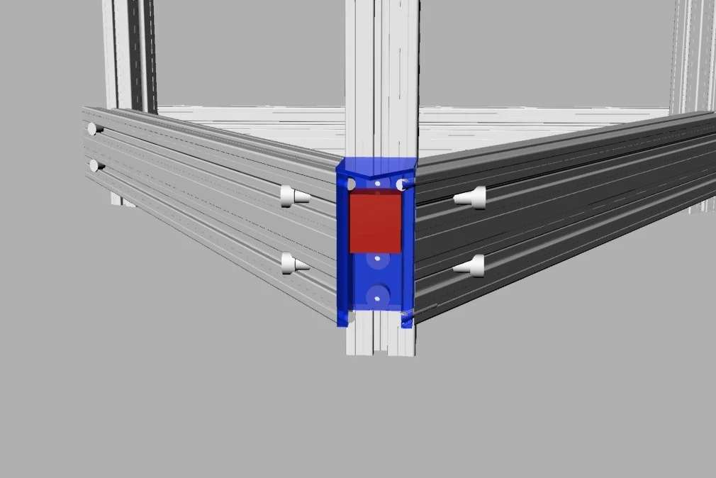 New idea very simple to mount delta delta Kossel and Rostock aluminum! ... :-) (supporting parts in the engine and Abs)